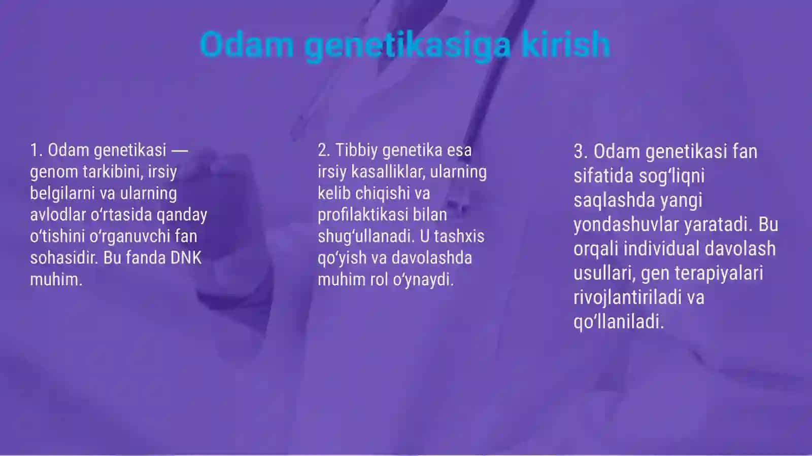 Odam genetikasi va tibbiy genetika 3