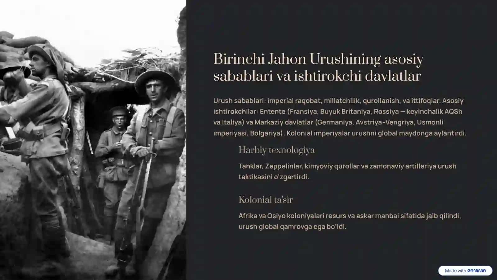Birinchi va Ikkinchi Jahon Urushlari: Sabablar, Oqibatlar va Darslar 3