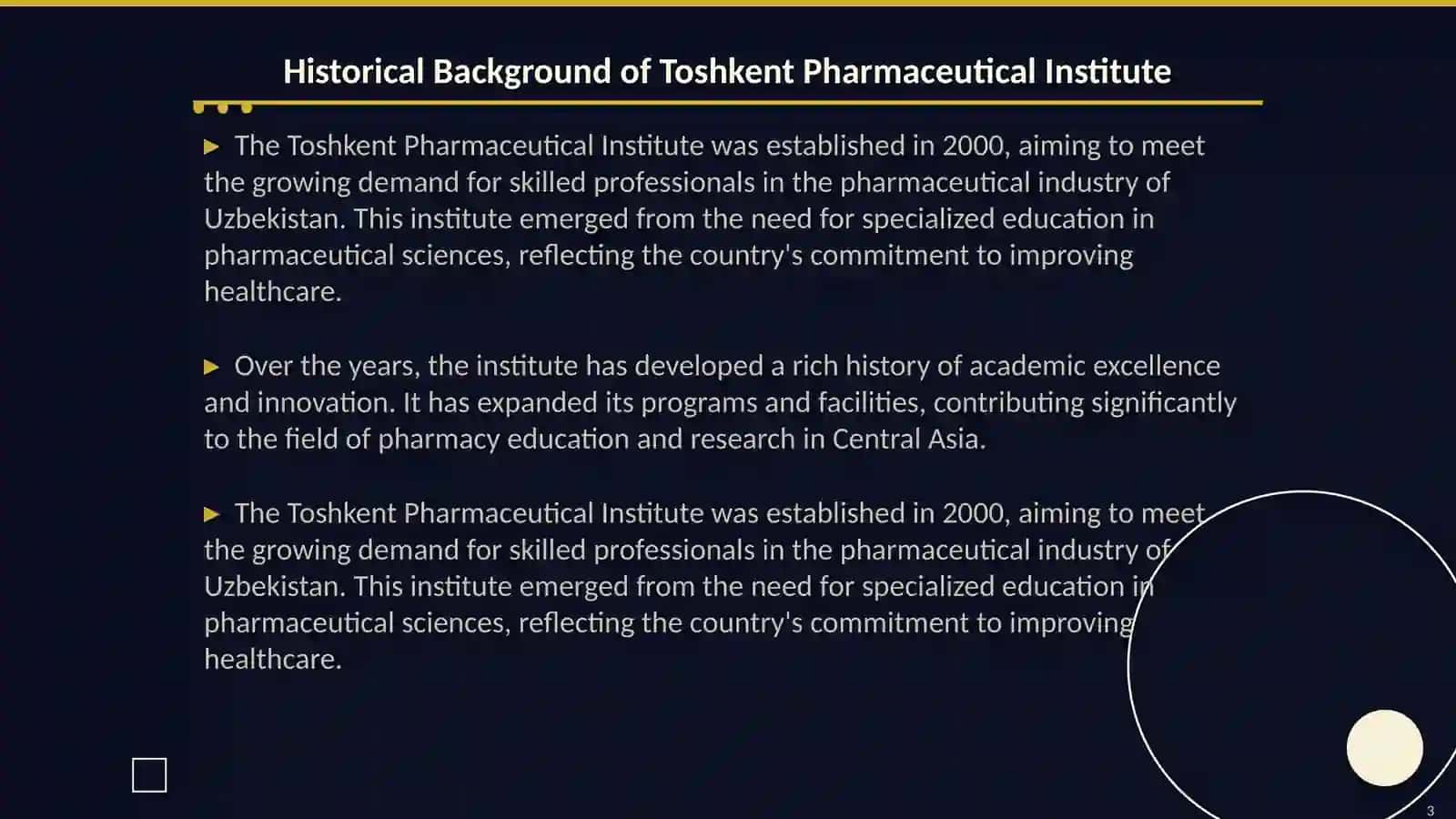 Toshkent Pharmateftical institute 3