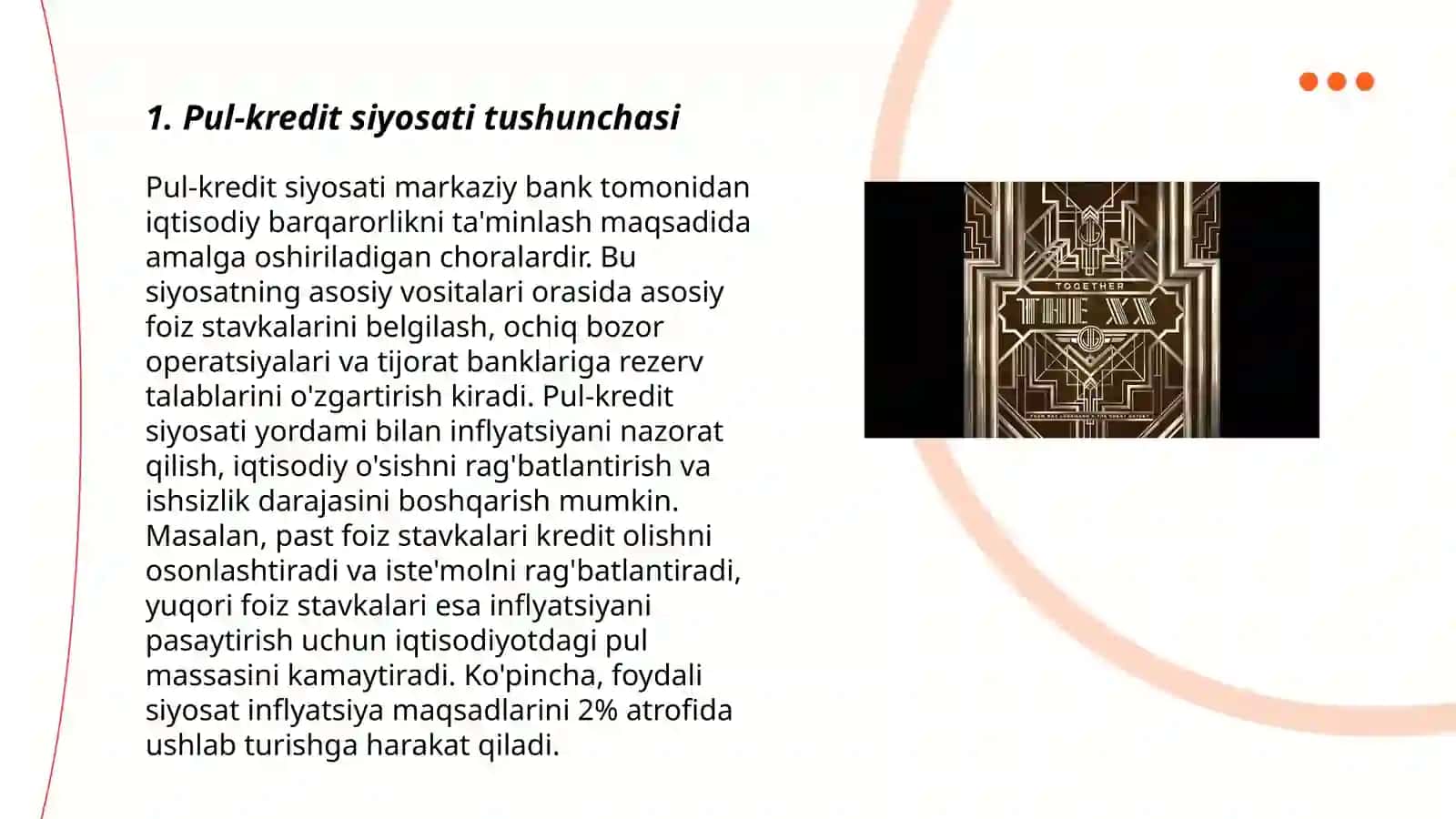 Pul-kredit siyosati tushunchasi 3