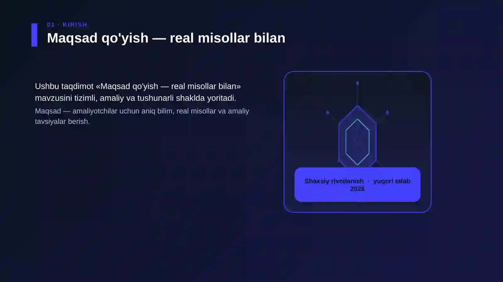 Maqsad qo'yish — real misollar bilan 3