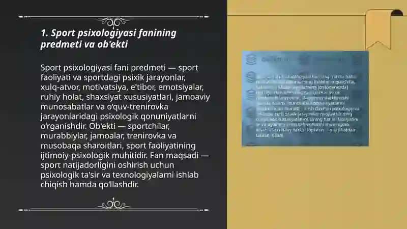 Sport psixologiyash faning predmeti, maqsadi va vazifalari 3