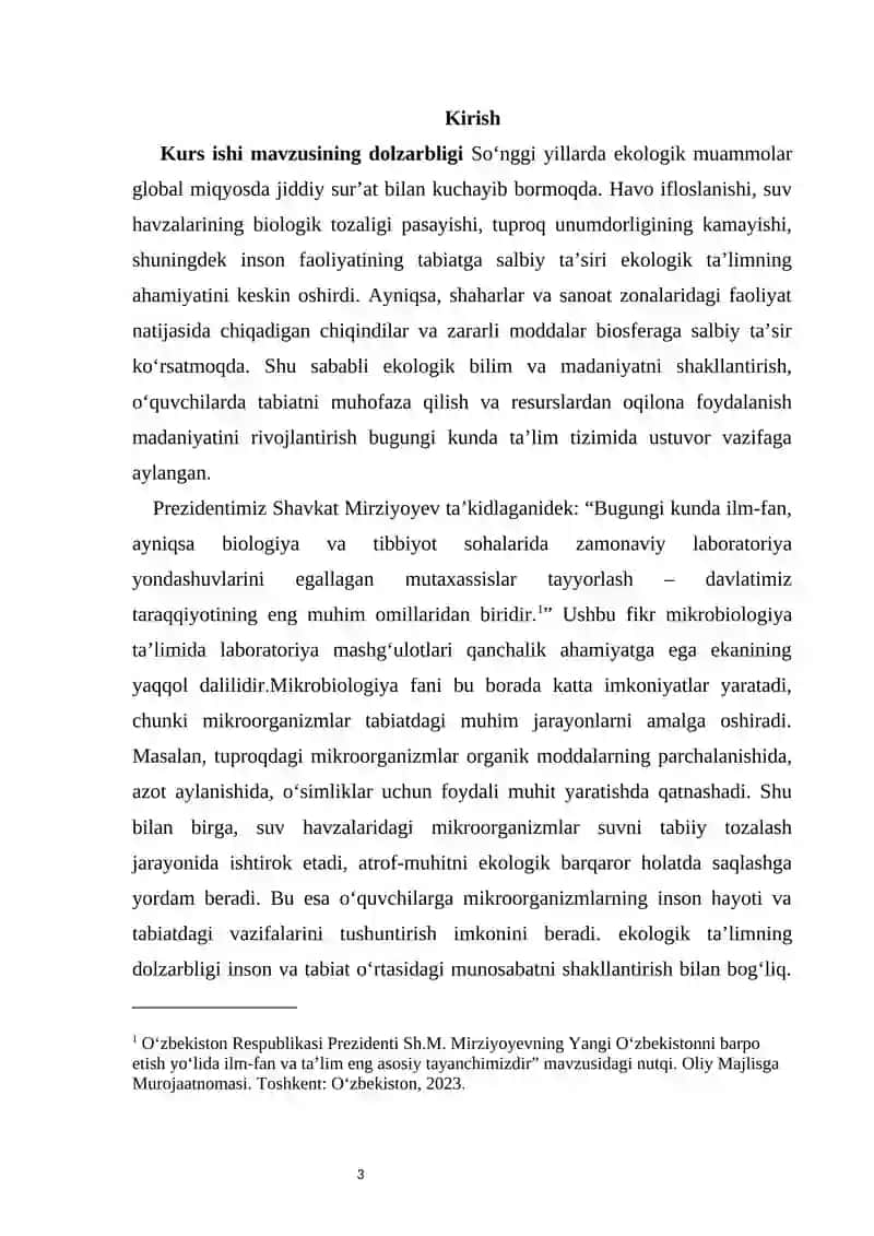 Mikrobiologik tajribalar asosida ekologik madaniyatni shakllantirish metodikasi 3