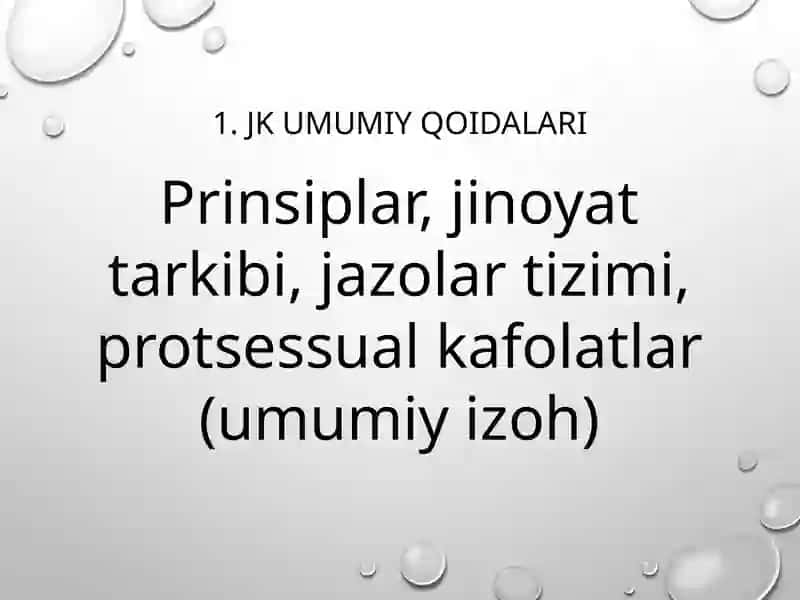 O‘zbekiston Respublikasi Jinoyat Kodeksining umumiy qoidalari 3