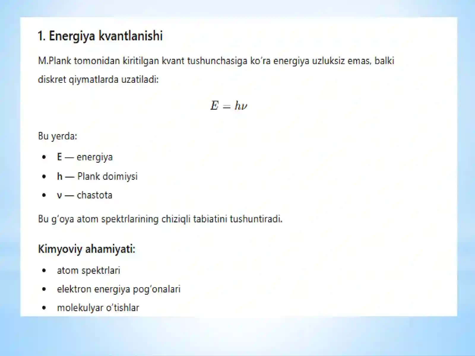 Kvant mexanikasining asosiy tushunchalari 3