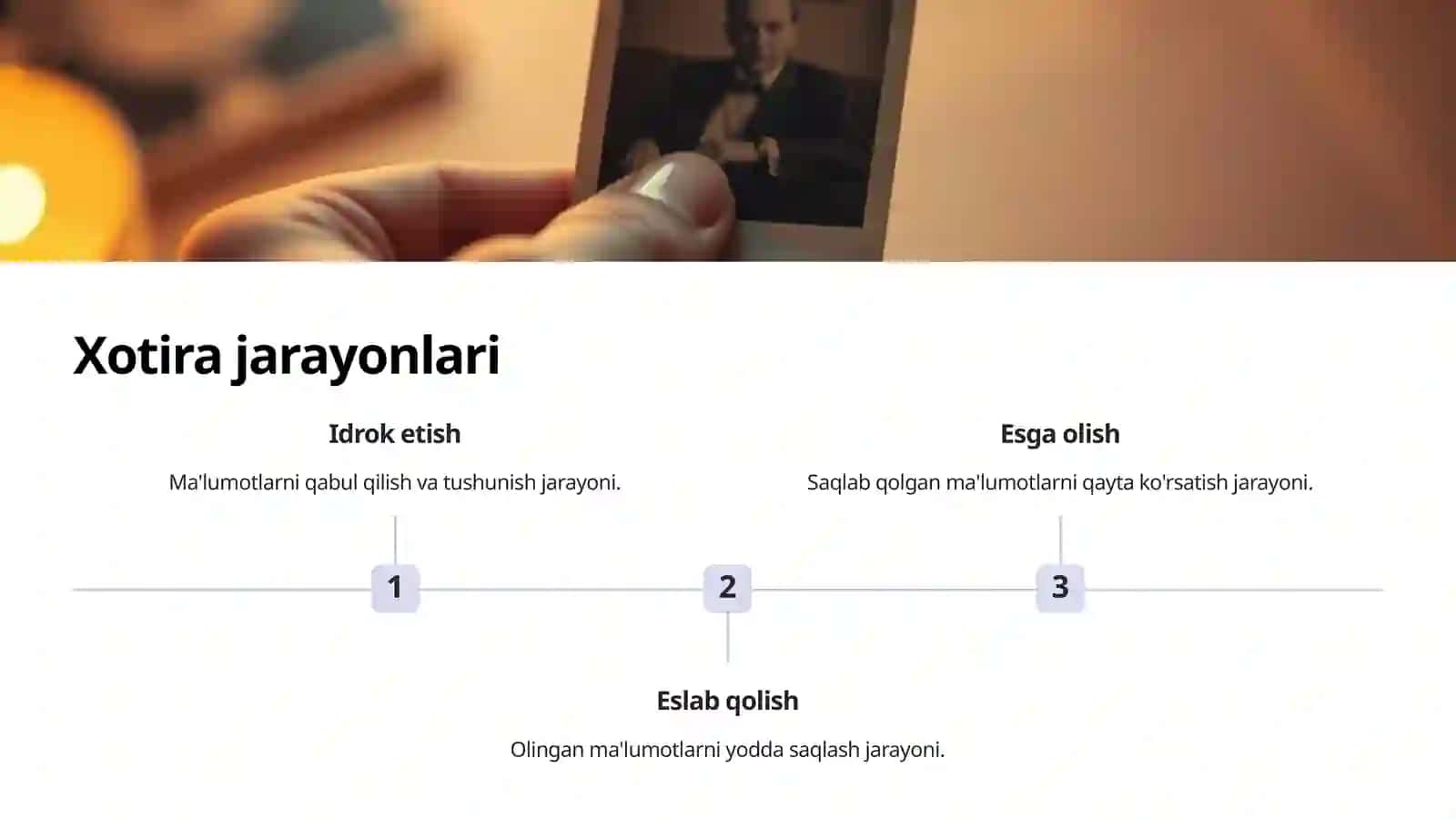 Xotiraning rivojlanishi: asosiy omillar va shart-sharoitlar 3