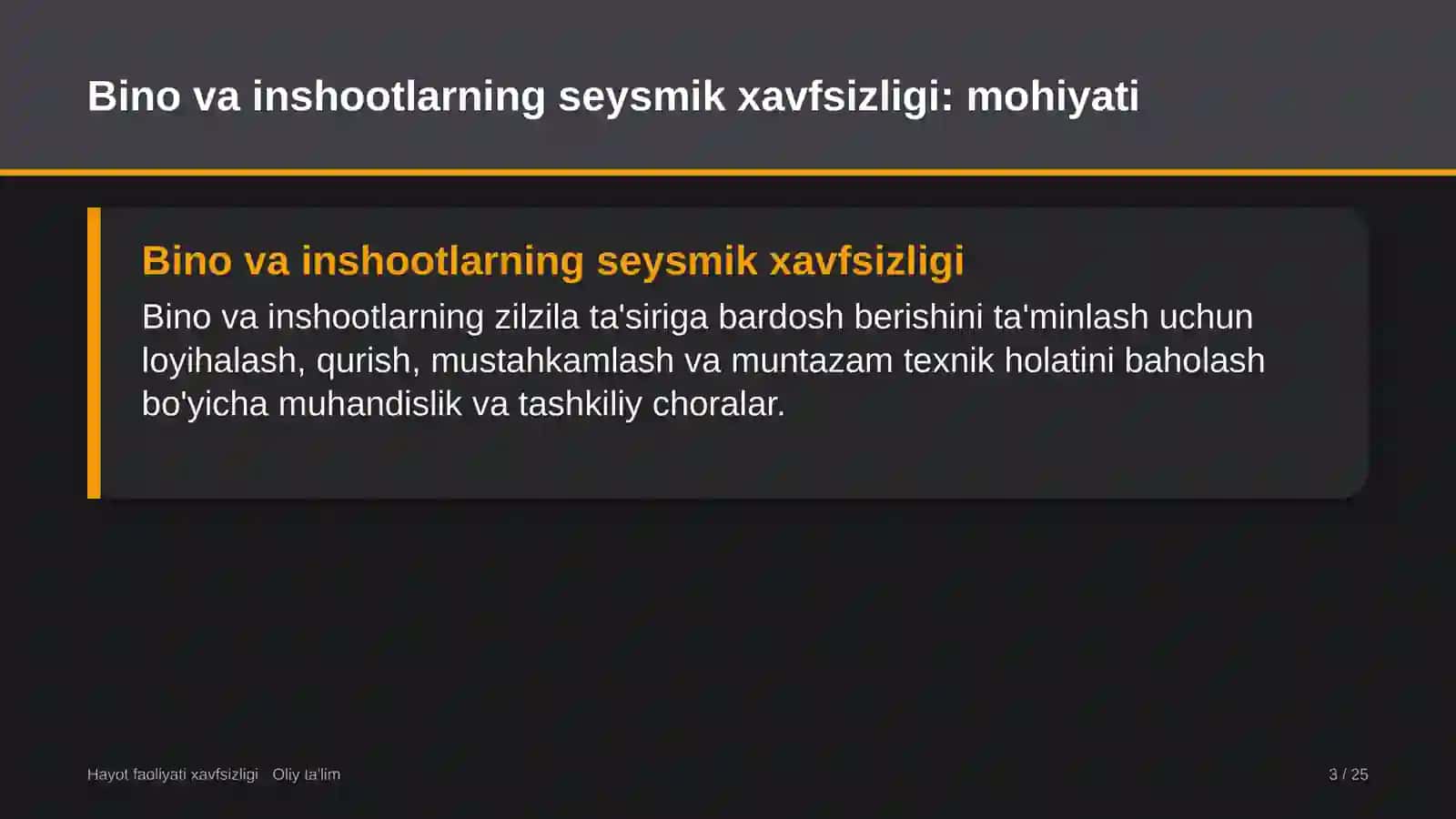 Kasaba uyushmalarida bino va inshootlarning seysmik xavfsizligi 3