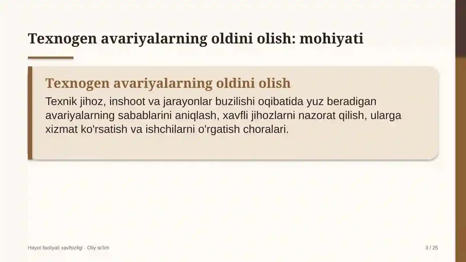 tom yopish ishlarida texnogen avariyalarning oldini olish 6170 3