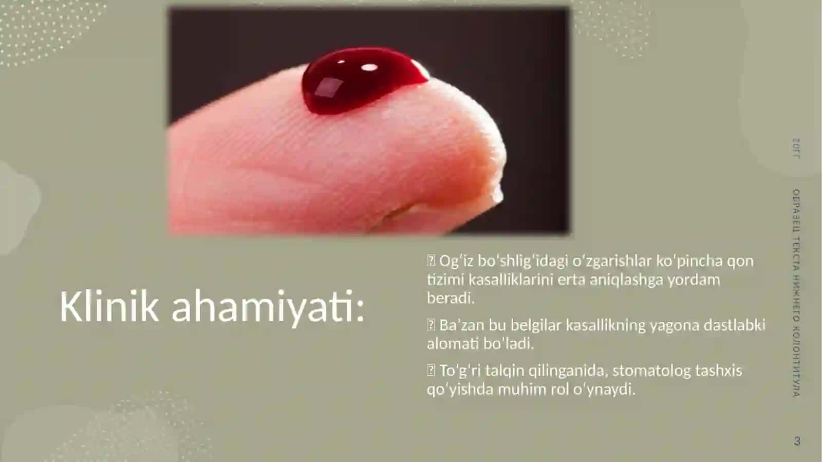 Qon kasalliklarida og‘iz bo‘shlig‘i shilliq qavati o‘zgarishlari (Anemiyalar) 3