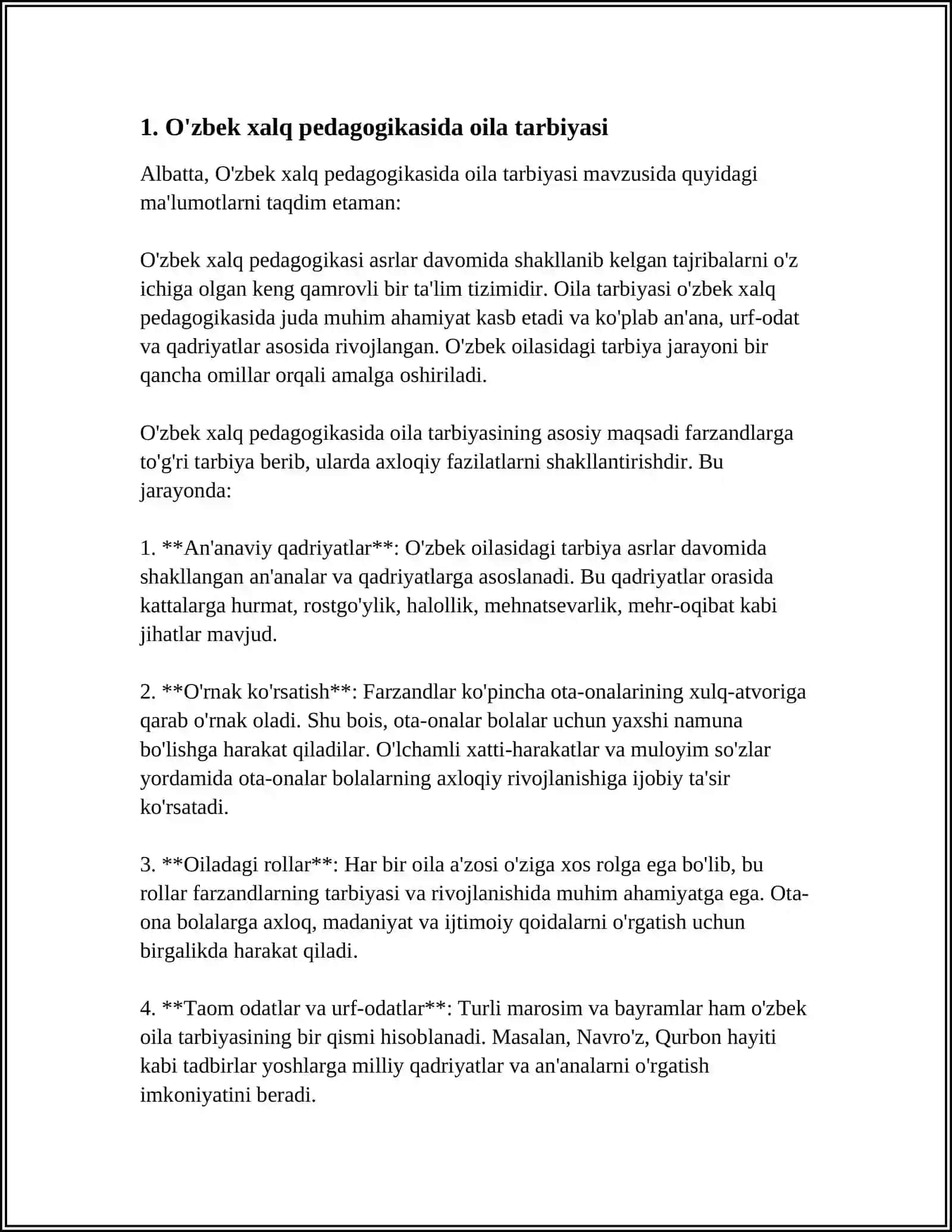 O'zbek Xalq Pedagogikasi va Islom Ta'limotida Ijtimoiy Pedagogik G'oyalar 3
