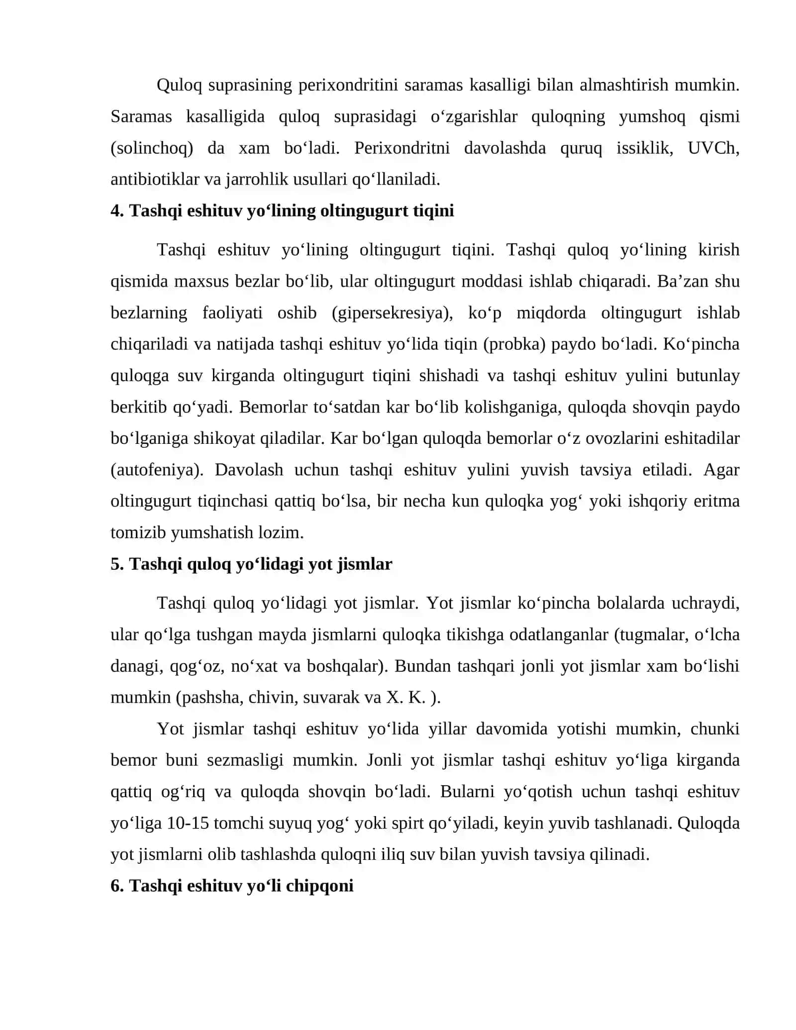 Ташқи ва ўрта қулоқнинг ўткир ва сурункали яллиғланиш қасалликлари 3