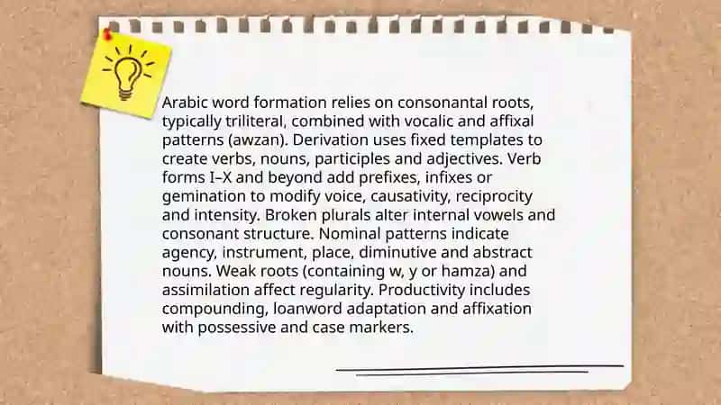 Arab tilida so'z yasash jarayoni 3