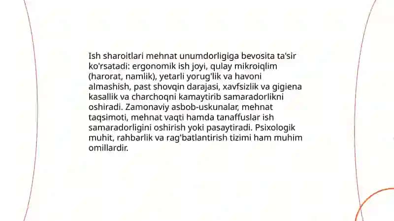 Ishchilarning mehnat unumdorligiga ta’sir etuvchi omillarni tahlili 3