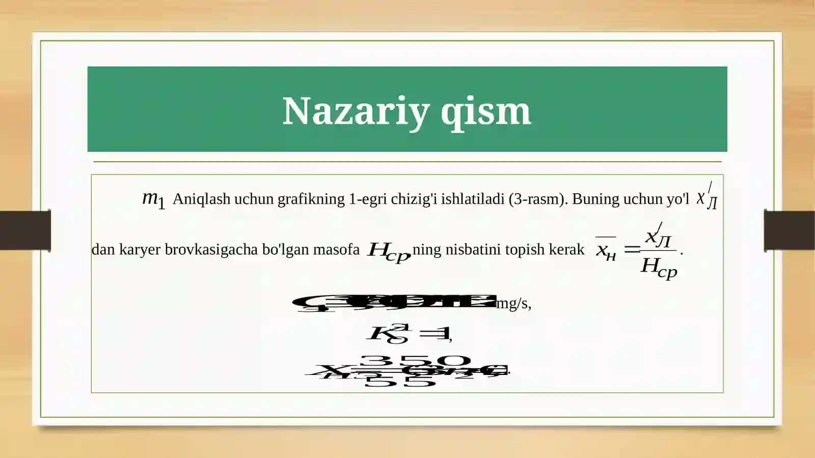 Karyerat atmosferasi dagi zaharli gazlar nixavfsiz konsentratsiyaga aylanishi uchun zarur bo'lgan havo miqdorini hisoblash 3