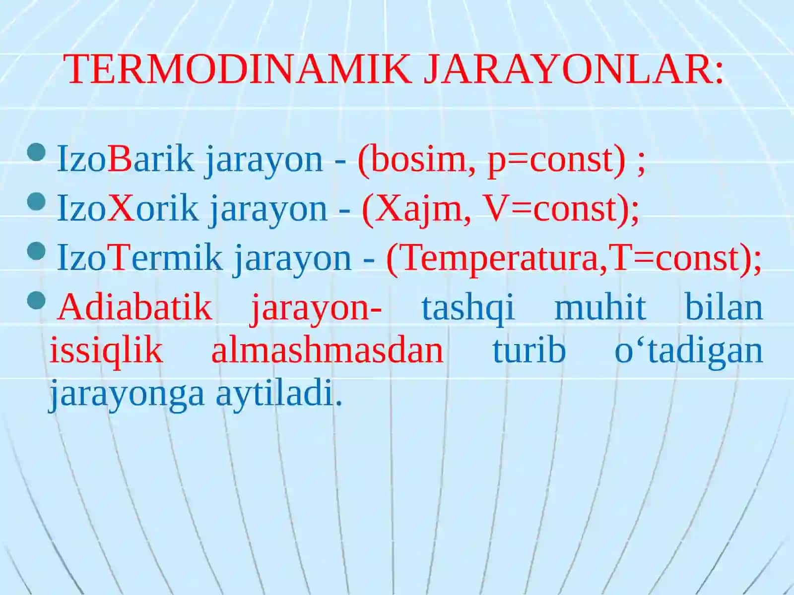 Termodinamika qonunlari va ularning tadbiqini o’rganish 3
