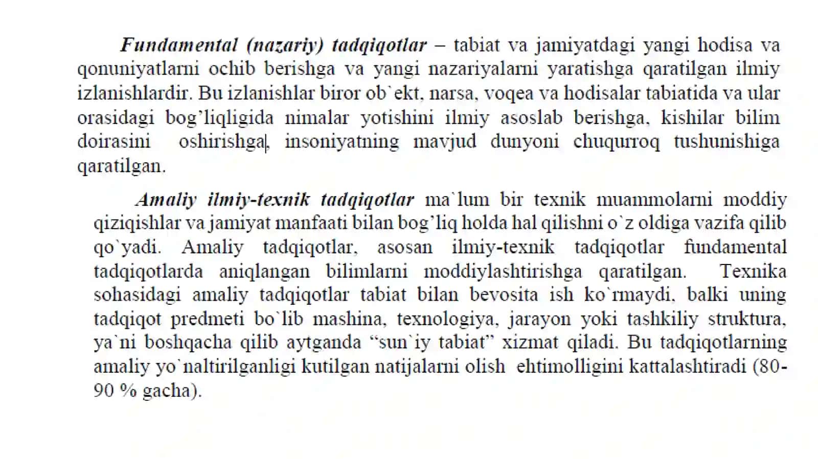 Ilmiy tadqiqot turlari. UDK (Universal Decimal Classification) 3
