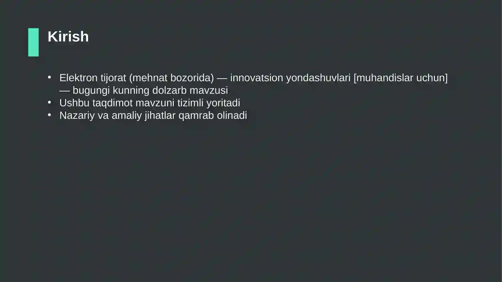 Elektron tijorat (mehnat bozorida) — innovatsion yondashuvlari [muhandislar uchun] 3
