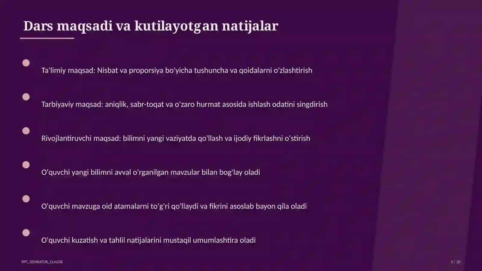 Nisbat va proporsiya (6-sinf) 3