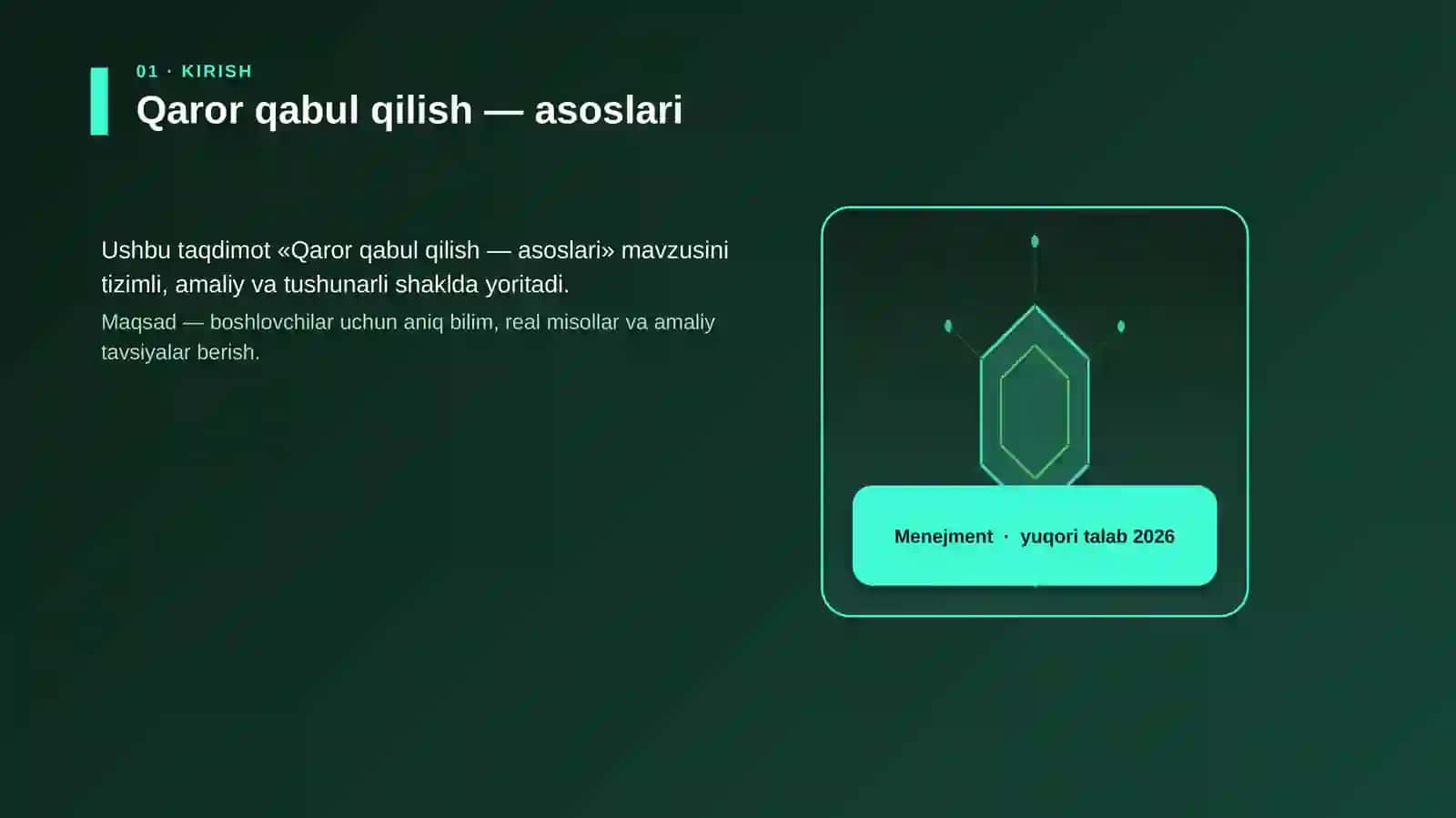 Qaror qabul qilish — asoslari 3