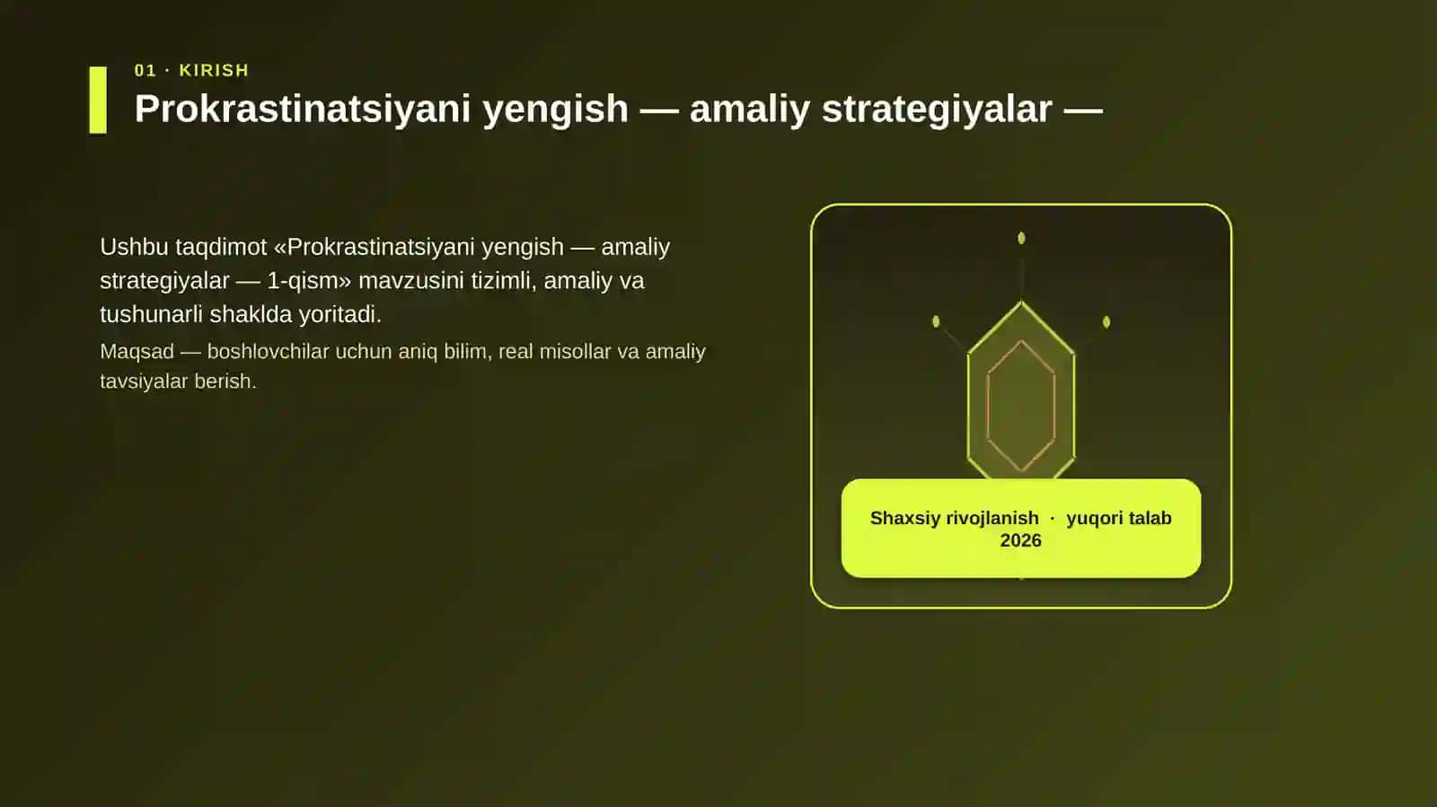 Prokrastinatsiyani yengish — amaliy strategiyalar — 1-qism 3