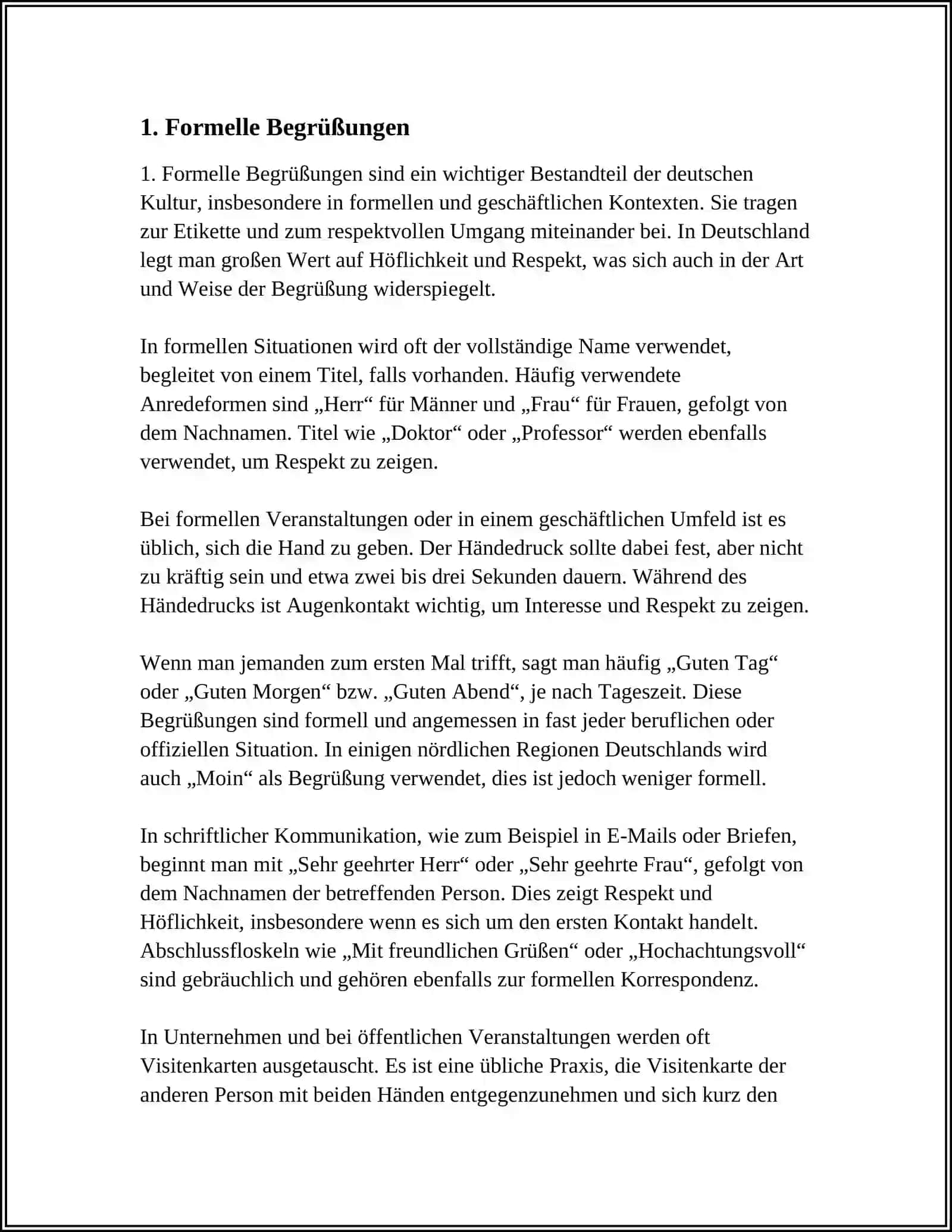 BEGRÜßUNG 3