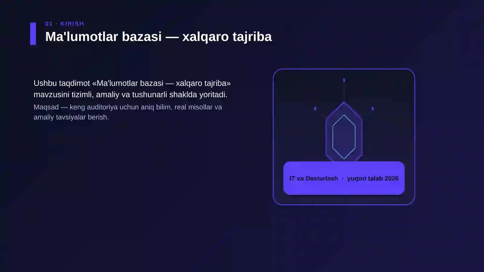 Taqdimotlar / IT VA DASTURLASH 3