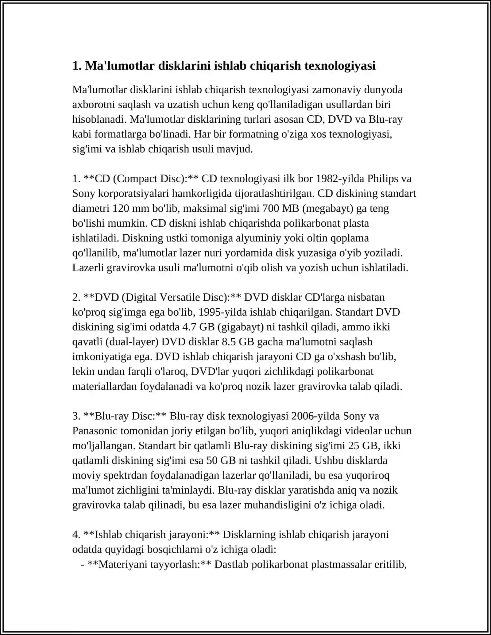 DISK SINFGA MANSUB DETALLARNI TAYYORLASH TEXNALOGIYASI 3
