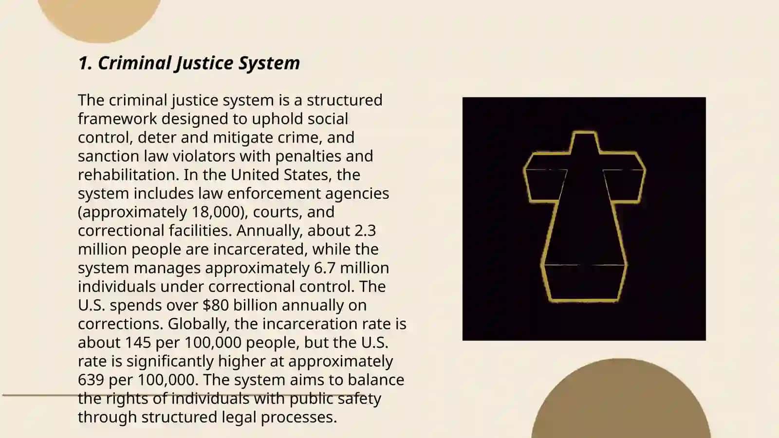 Plan: 1. Criminal Justice System 2. Police Brutality 3. Juvenile Delinquency 3