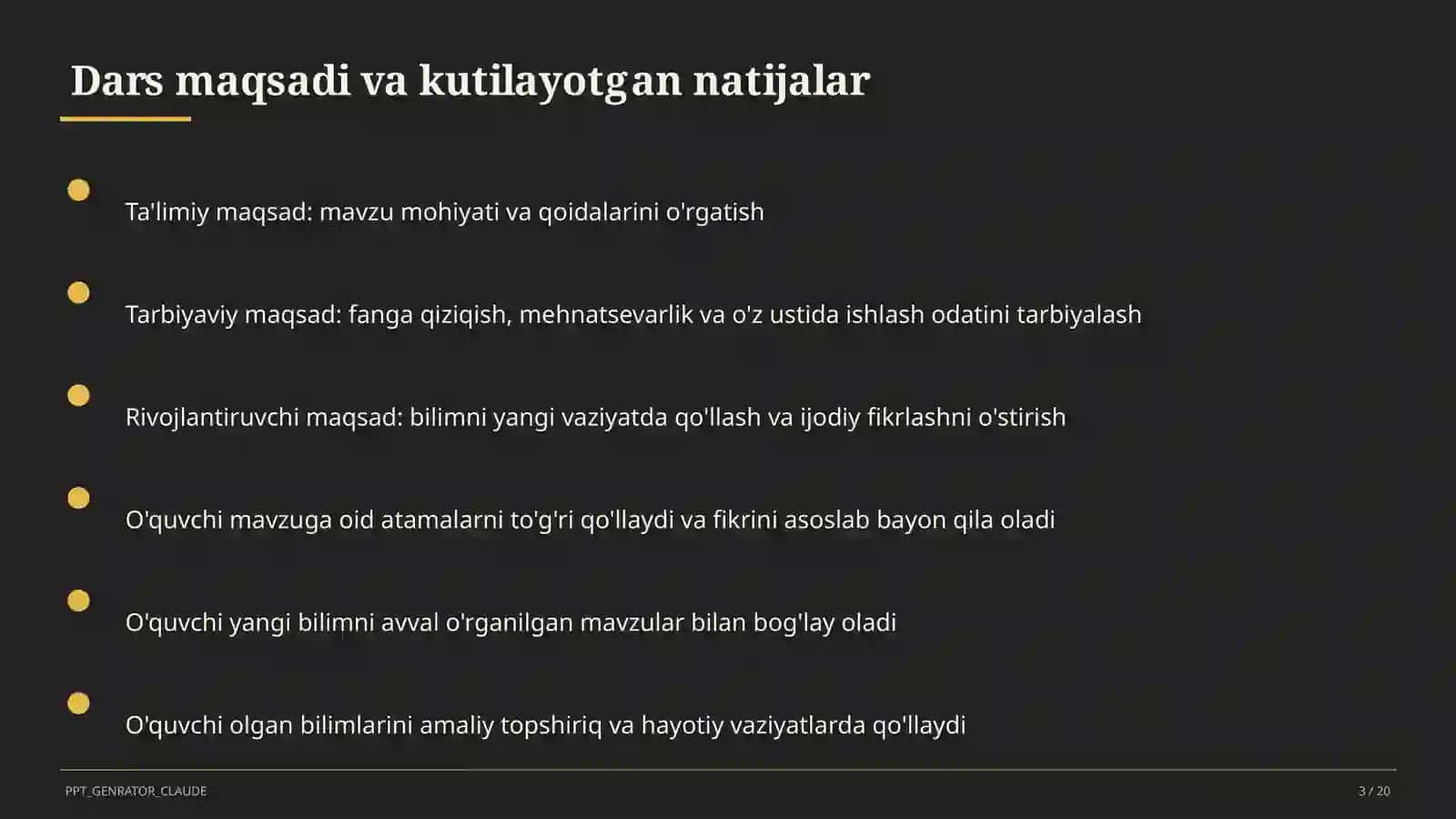 Belgi va harakat bildirgan so'zlar (2-sinf) 3