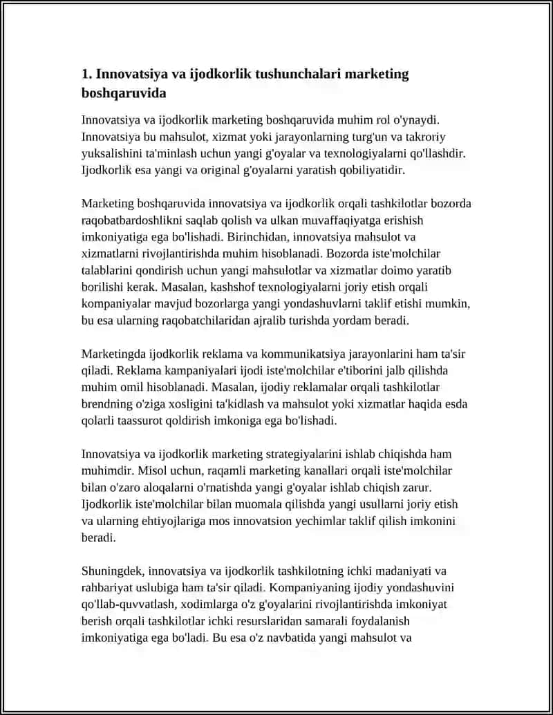 MARKETING BOSHQARUVIDA INNOVATSIYA VA IJODKORLIKNING AHAMIYATI 3