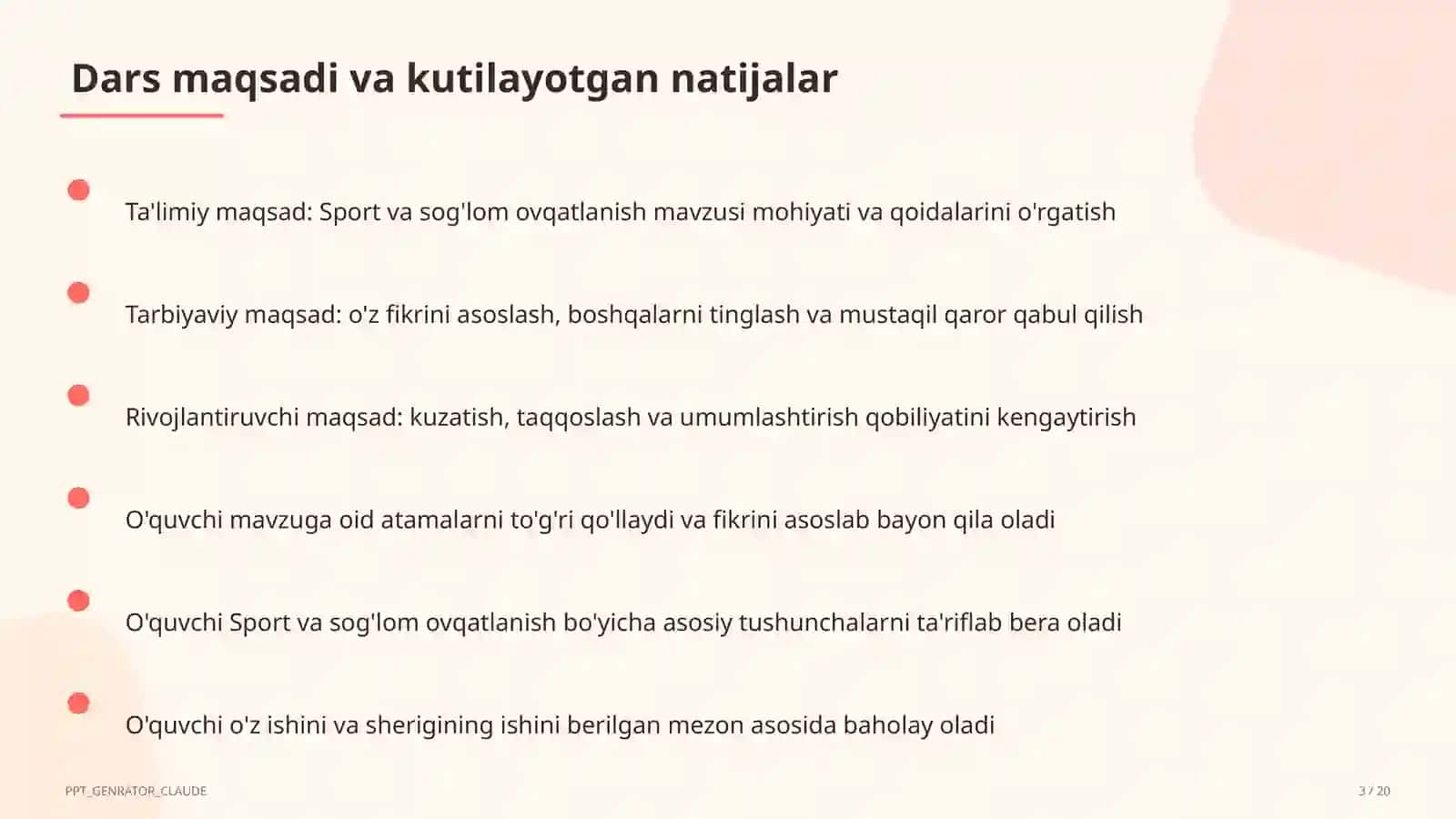 Sport va sog'lom ovqatlanish (8-sinf) 3