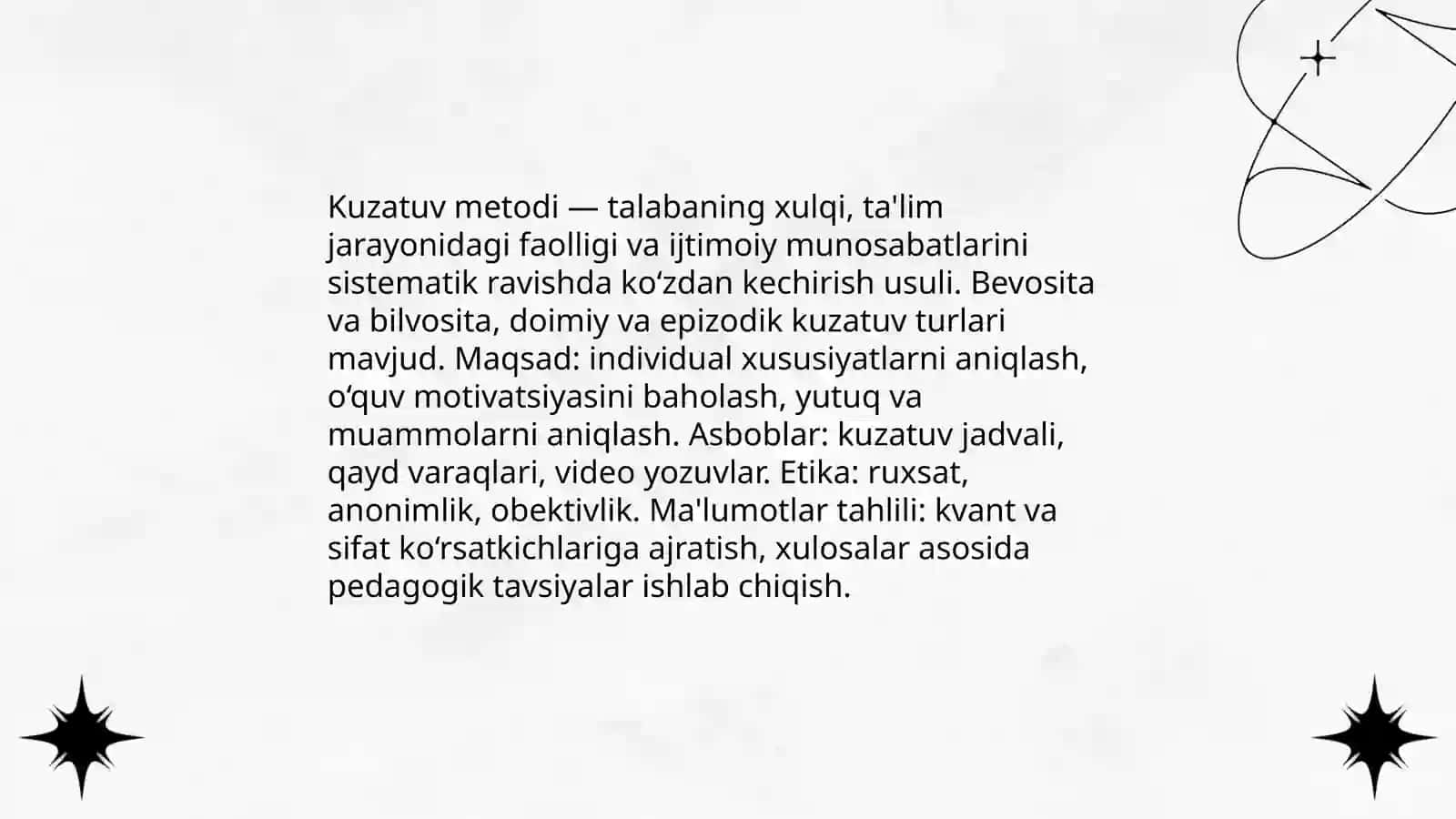Talaba shaxsini o'rganish metodlari 3