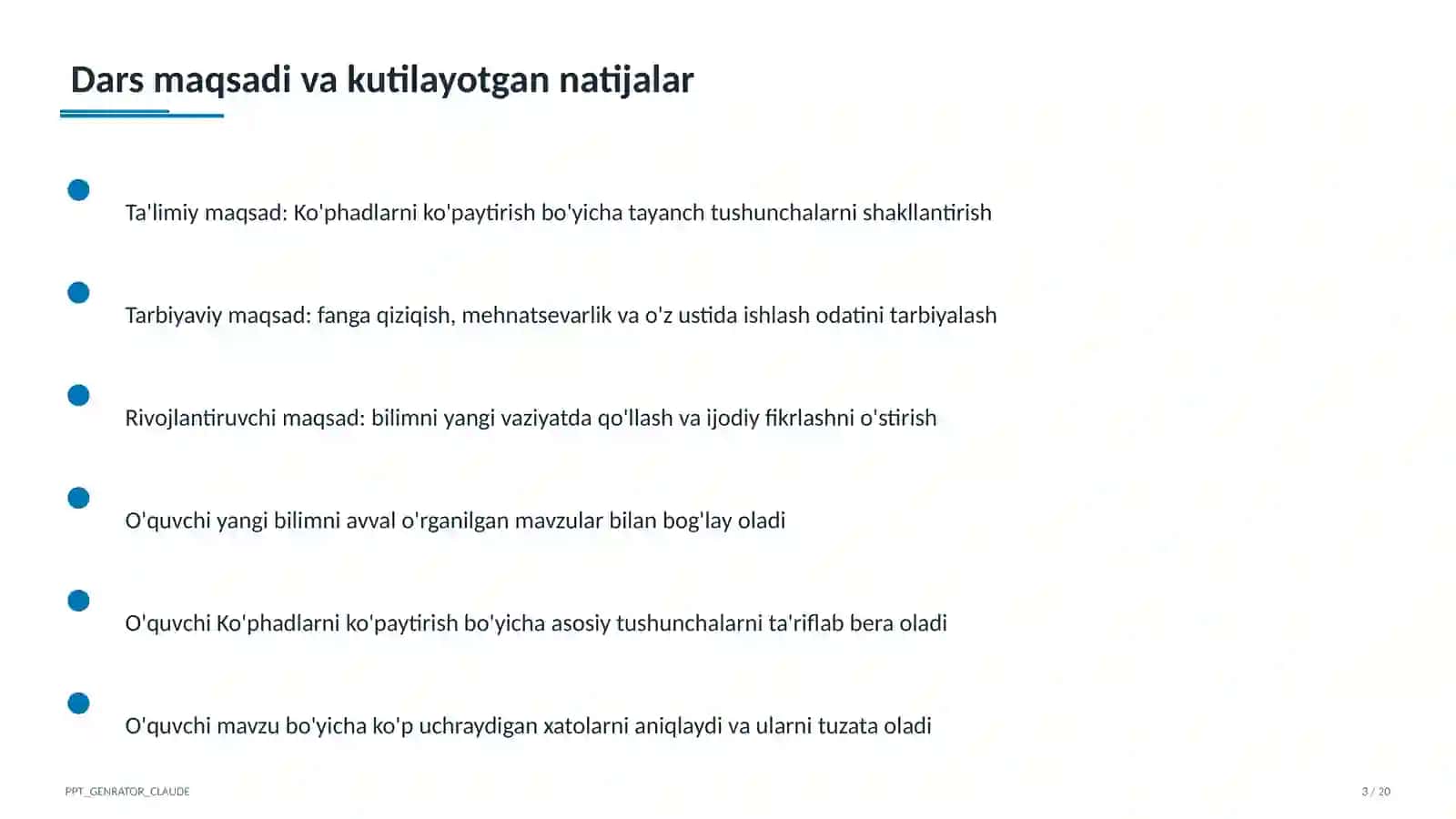 Ko'phadlarni ko'paytirish (7-sinf) 3