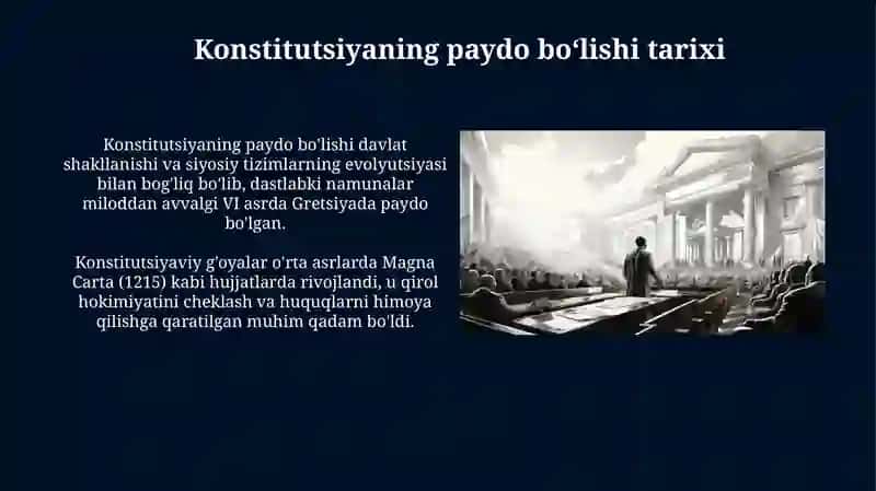 Konstitutsiyaning paydo bo'lish tarixi 3