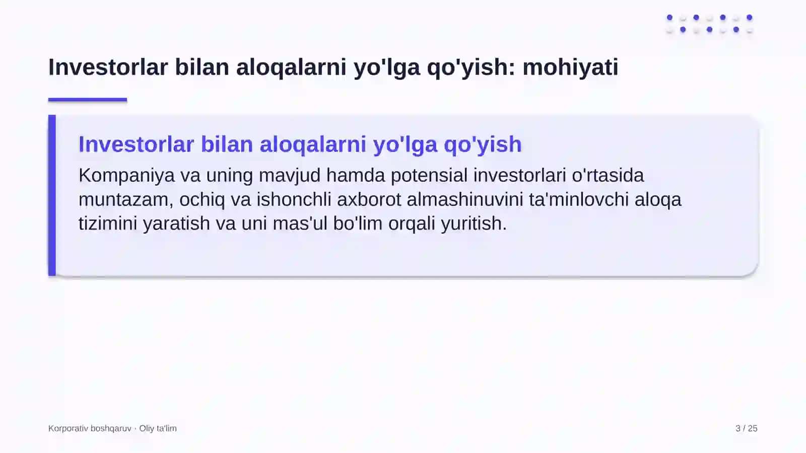 Charm-poyabzal sanoatida investorlar bilan aloqalarni yo'lga qo'yish 3