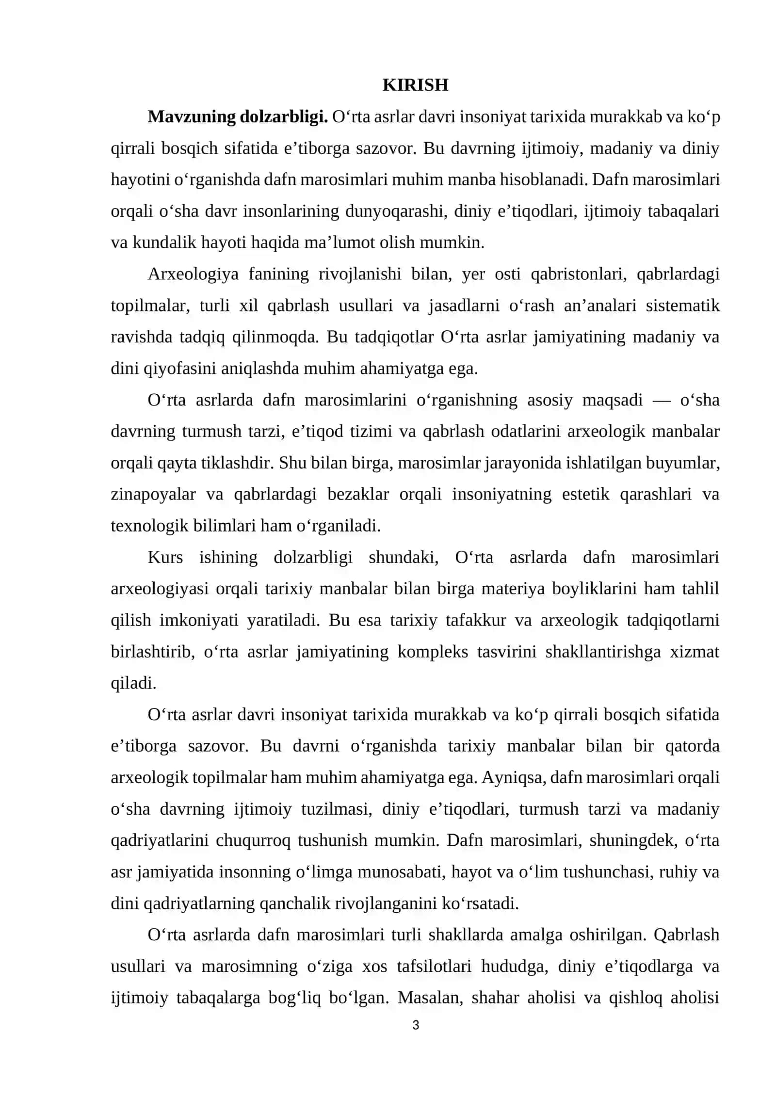 OʻRTA ASRLARDA DAFN MAROSIMLARI ARXEOLOGIYASI 3