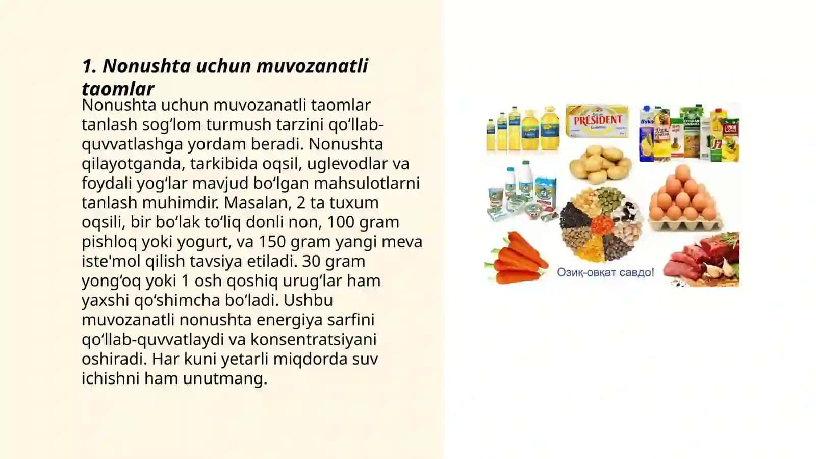 Bir kunlik ovqat ratsionini tuzish 3