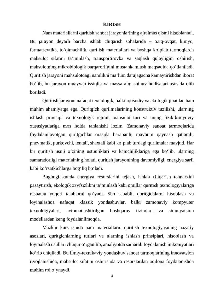 Nam materiallarni quritish 3