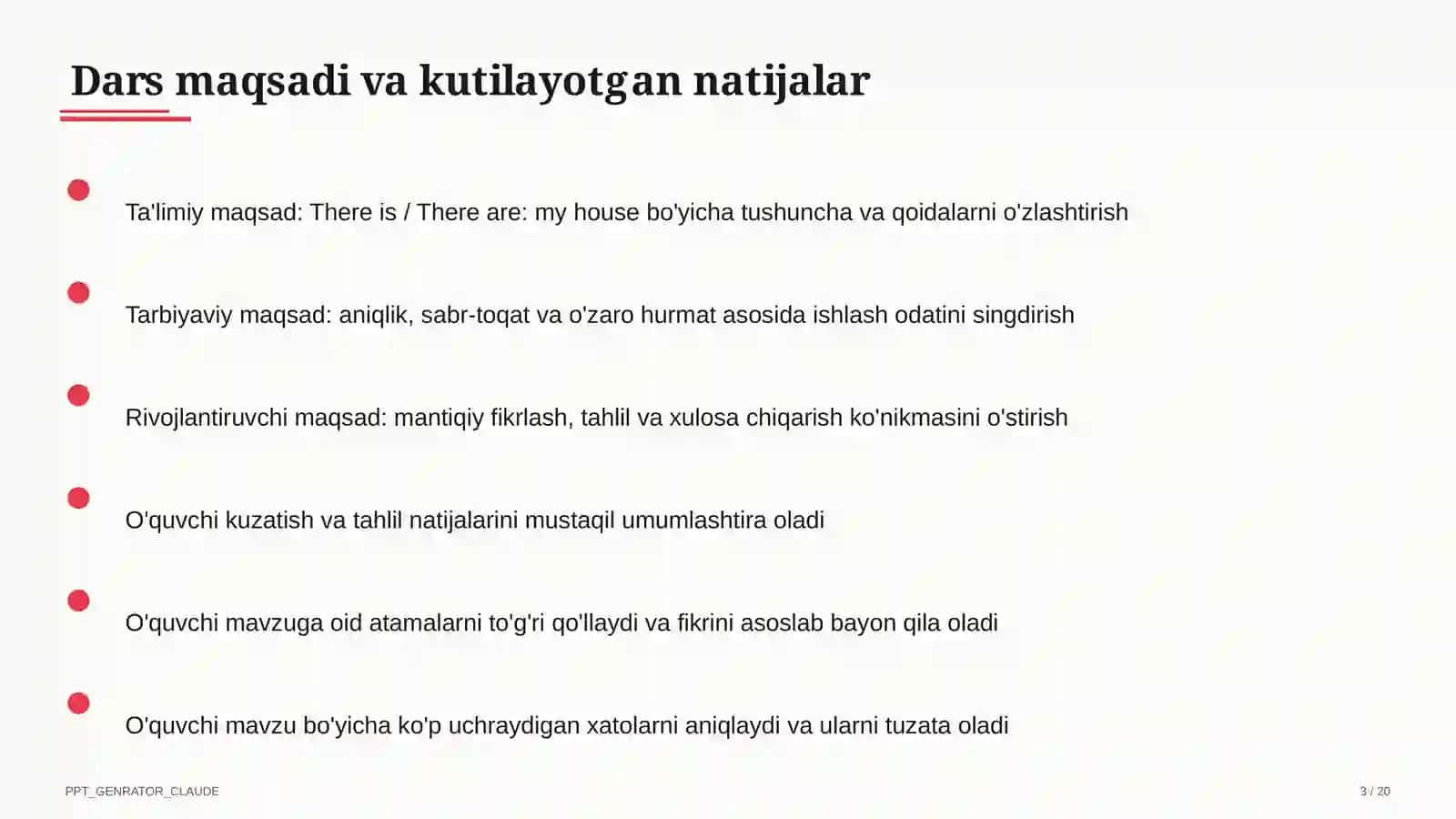 There is / There are: my house (4-sinf) Ingliz tili (1–11) 3