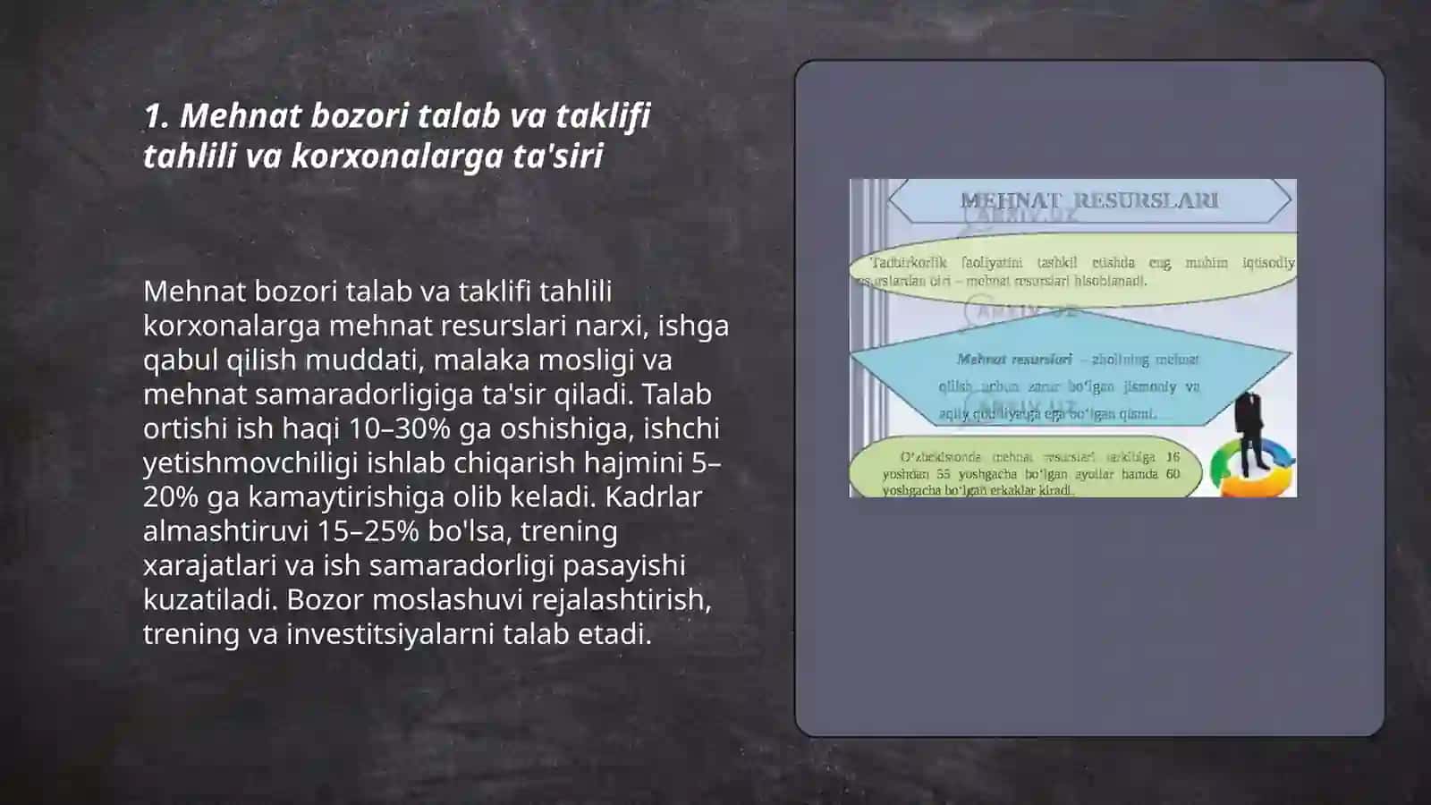 Mehnat bozori va korxonalarda mehnat resusrslaridan foydalanish 3