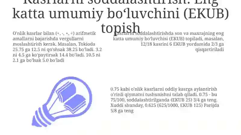 O'nlik kasrlar 3