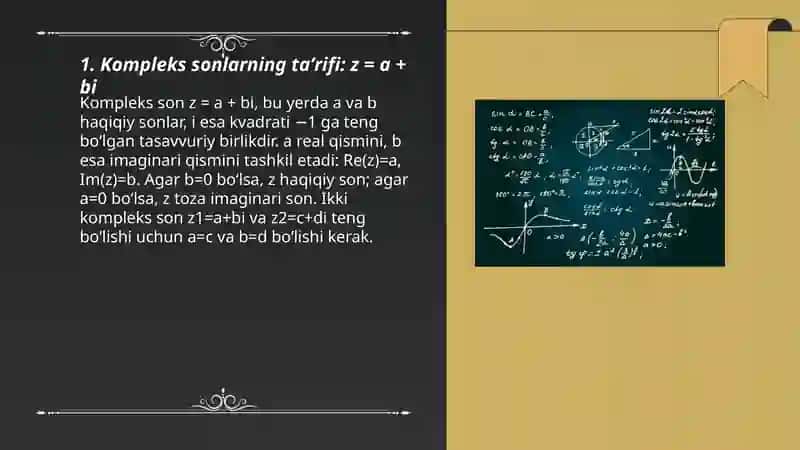 Kompleks sonlar 3