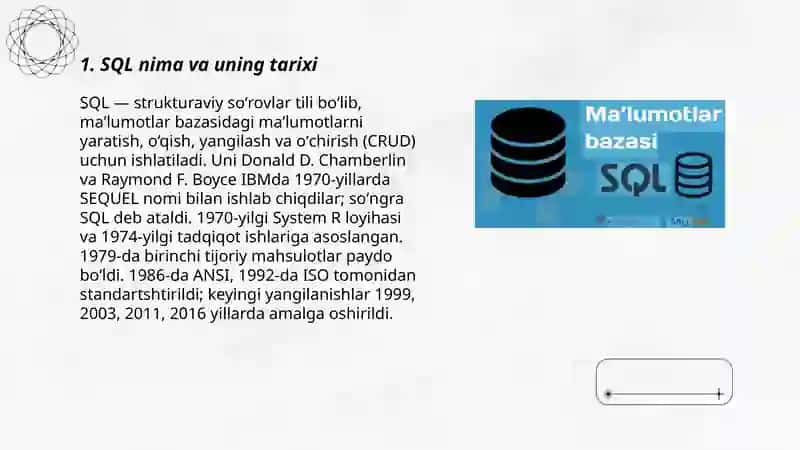 SQL- tartiblangan soʻrovlar tiliga kirish 3