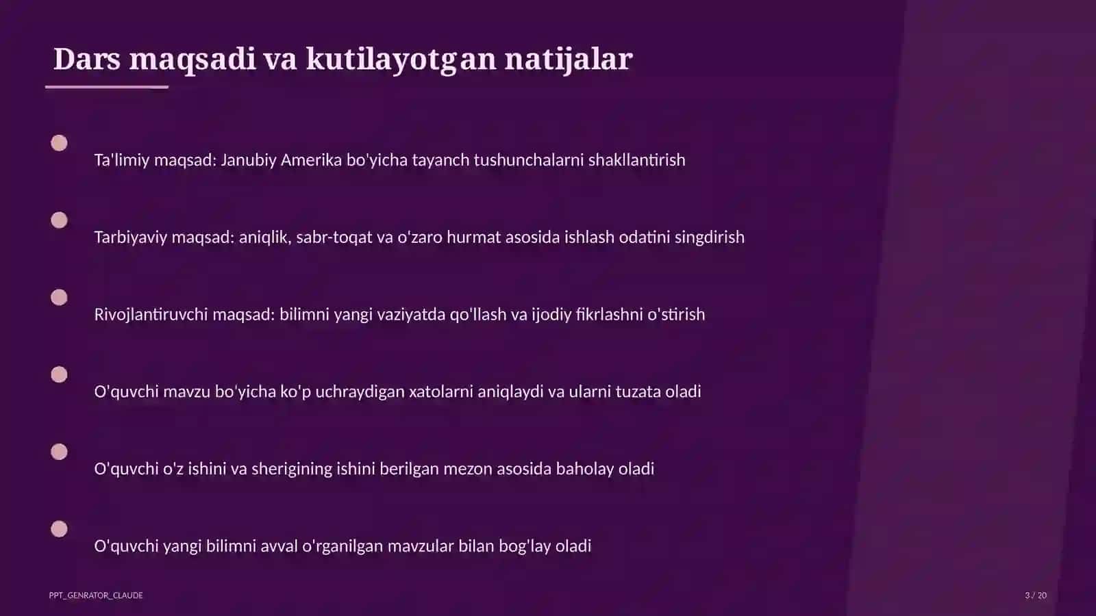 Janubiy Amerika (7-sinf) 3