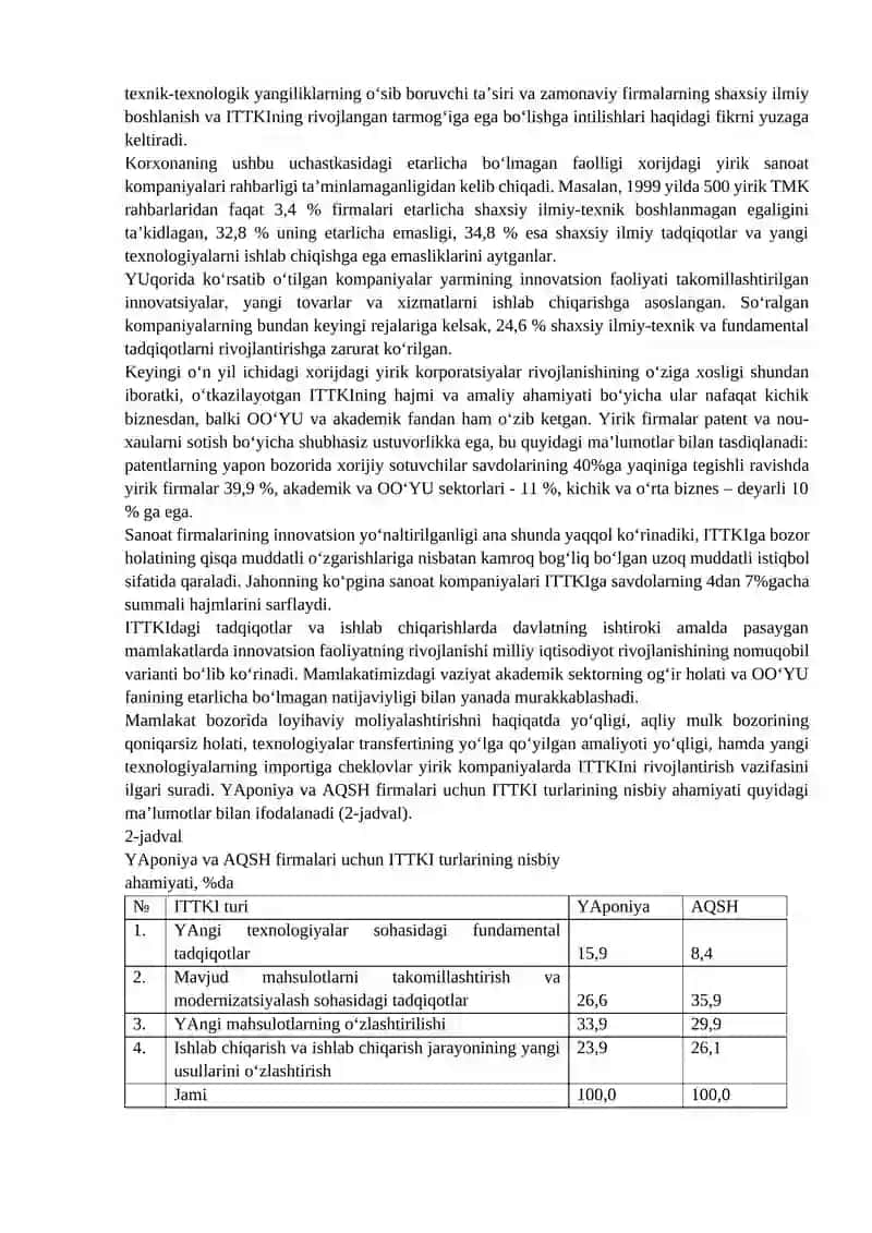 KORXONALARDA CHIGALLIKLARNI ECHISH, TADBIQ ETISH VA YARATISHNI BOSHQARISH 3
