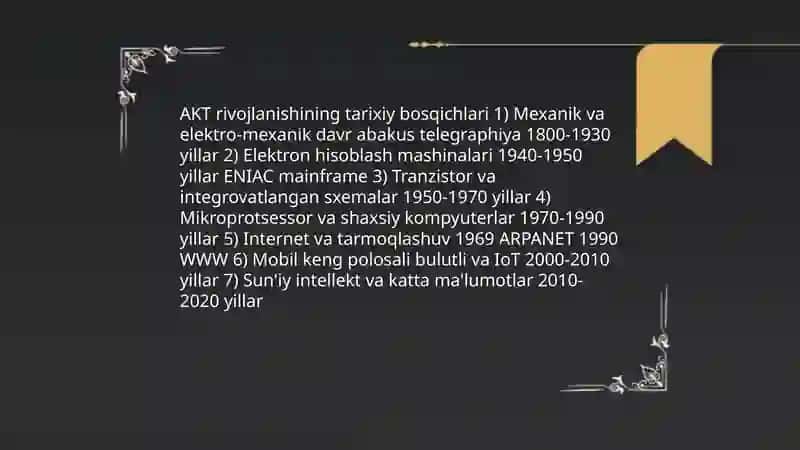 AKT rivojlanishi 3
