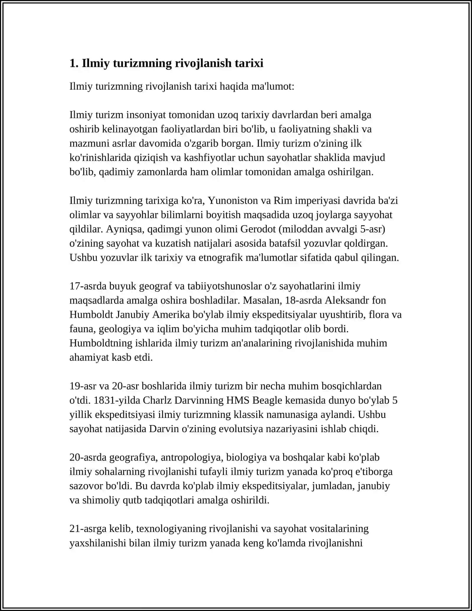SCIENTIFIC TOURISM 3