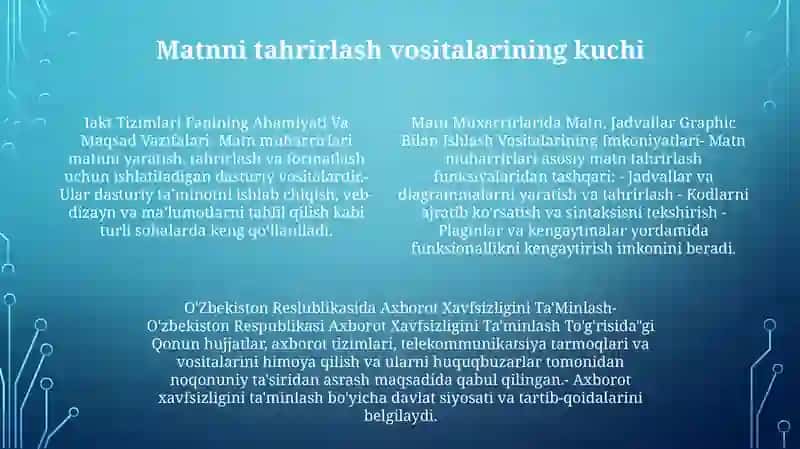 Iakt Tizimlari Fanining Ahamiyati Va Maqsad Vazifalari 3