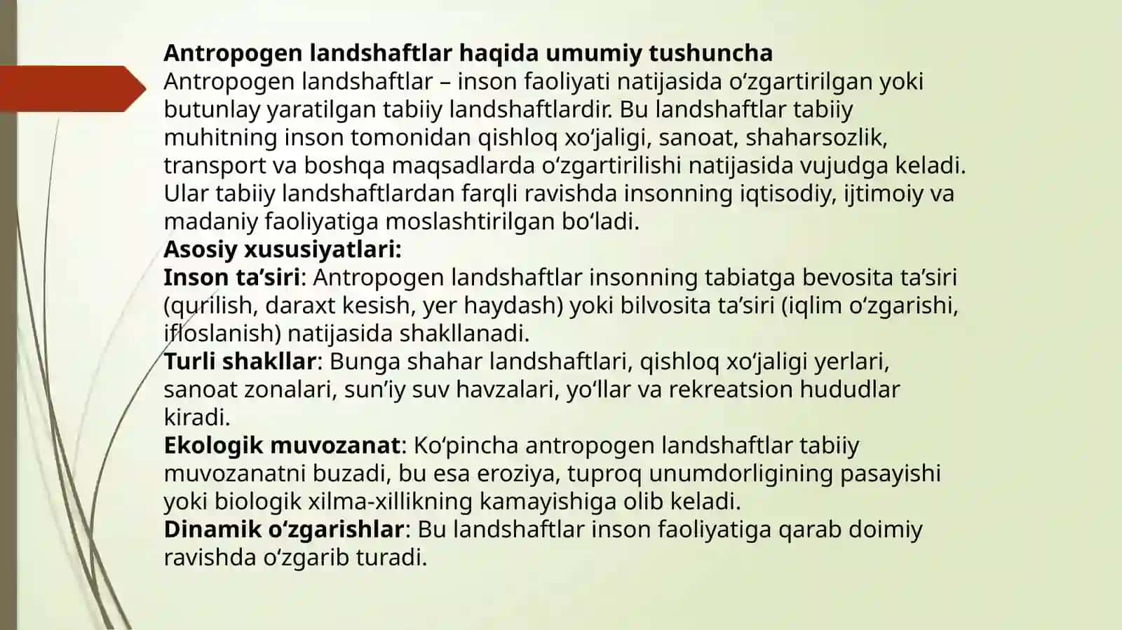 Antropogen landshaftlar haqida umumiy tushuncha 3