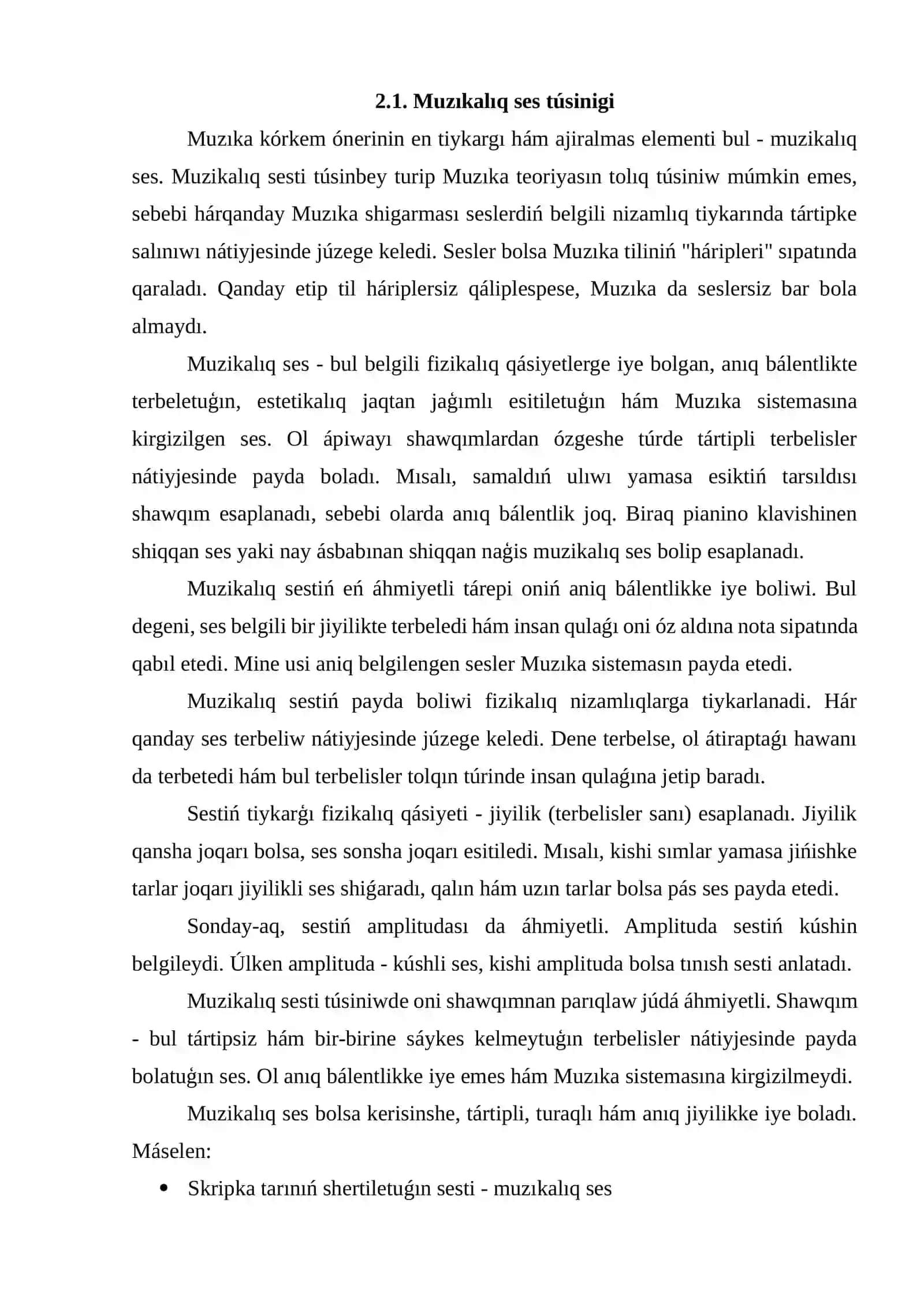 Muzıkalıq ses, muzıkalıq dizim 3
